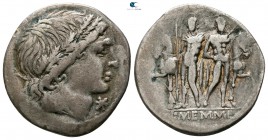 L. Memmius 109 BC. Large flan. Rome. Denarius AR