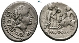 L. Pomponius Molo 97 BC. Rome. Denarius AR