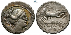 Ti. Claudius Ti. f. Ap. n. Nero 79 BC. Rome. Serrate Denarius AR
