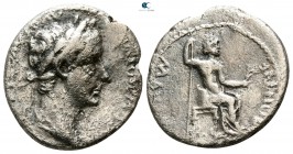 Augustus 27 BC-AD 14. Lugdunum. Denarius AR