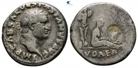 Vespasian AD 69-79. Rome. Fourreé Denarius Æ