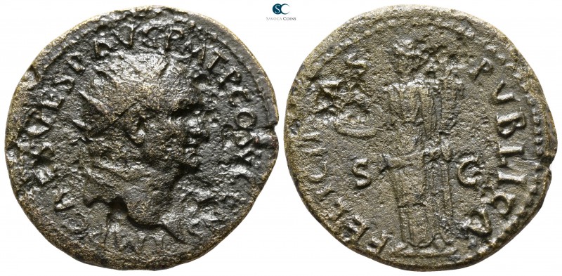 Vespasian AD 69-79. Rome
Dupondius Æ

 27mm., 11,23g.



nearly very fine...