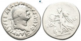 Divus Vespasianus Died AD 79. "Judaea Capta" commemorative. Rome. Denarius AR