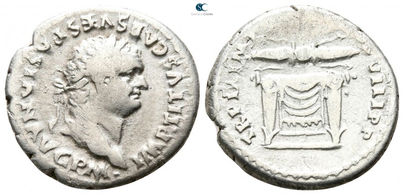Titus AD 79-81. Rome
Denarius AR

 17mm., 3,08g.



very fine