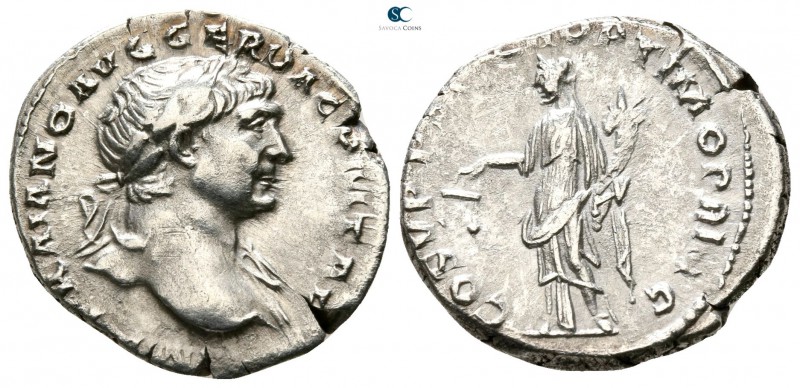 Trajan AD 98-117. Rome
Denarius AR

 19mm., 3,08g.



very fine