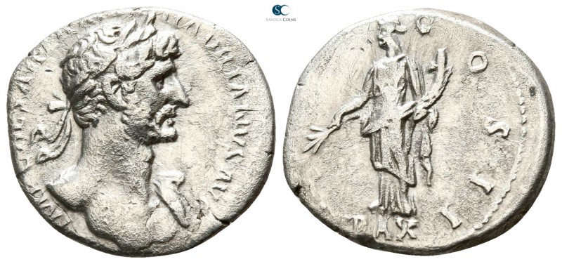 Hadrian AD 117-138. Rome
Denarius AR

 18mm., 2,66g.



very fine