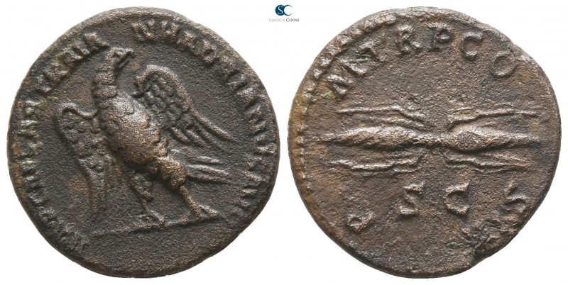 Hadrian AD 117-138. Rome
Quadrans Æ

 6mm., 2,99g.



very fine