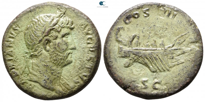Hadrian AD 117-138. Rome
As Æ

 26mm., 11,03g.



very fine