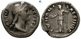 Sabina Augusta AD 128-137. Rome. Denarius AR
