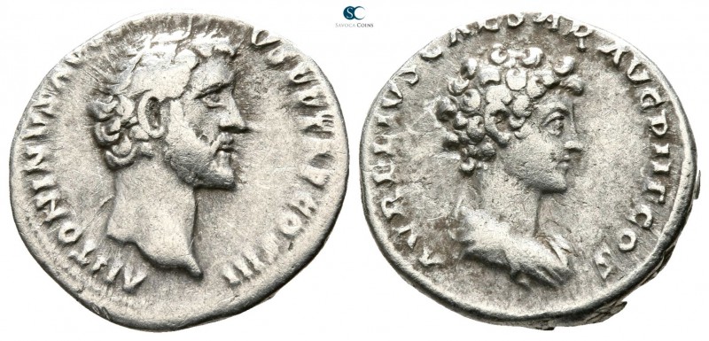 Antoninus Pius with Marcus Aurelius, as Caesar AD 138-161. Rome
Denarius AR

...