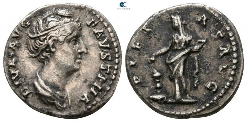 Diva Faustina I AD 140-141. Rome
Denarius AR

 17mm., 3,20g.



very fine