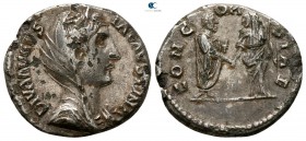 Diva Faustina I AD 140-141. Rome. Fourreé Denarius Æ
