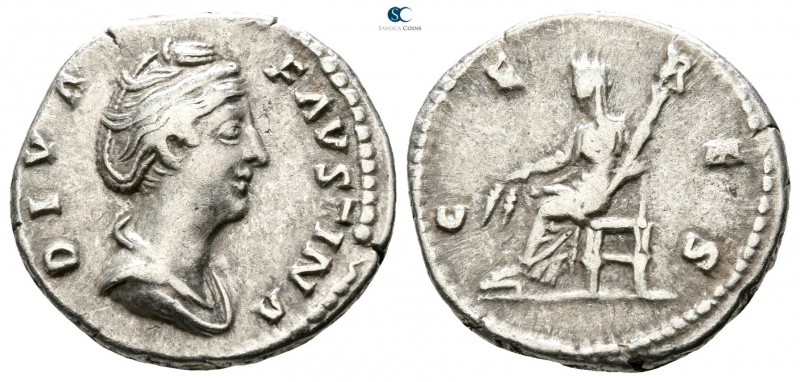 Diva Faustina I AD 141. Rome
Denarius AR

 18mm., 3,37g.



very fine