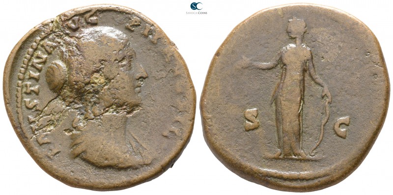 Faustina II AD 147-175. Rome
Sestertius Æ

 32mm., 32,06g.



fine