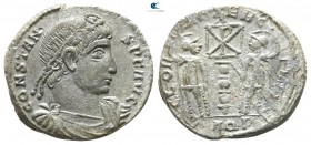 Constans AD 337-350. Aquileia. Fractional Follis Æ