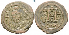 Maurice Tiberius AD 582-602. Dated RY 4=AD 585/6. Constantinople. Follis Æ