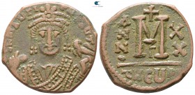 Maurice Tiberius AD 582-602. Dated RY 20=AD 601/2. Theoupolis (Antioch). Follis Æ