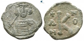 Constantine IV Pogonatus. AD 668-685. Syracuse. Half follis Æ