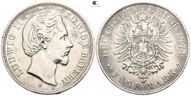 Germany . Bayern. Ludwig II AD 1864-1886. 10 Mark 1874