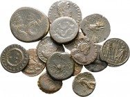 Lot of ca. 15 ancient bronze coins / SOLD AS SEEN, NO RETURN!

nearly very fine