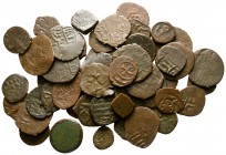 Lot of ca. 50 islamic bronze coins / SOLD AS SEEN, NO RETURN!

fine