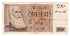 Belgia, 500 franków 1950