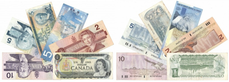 Kanada, Zestaw banknotów Zestaw ciekawych banknotów.