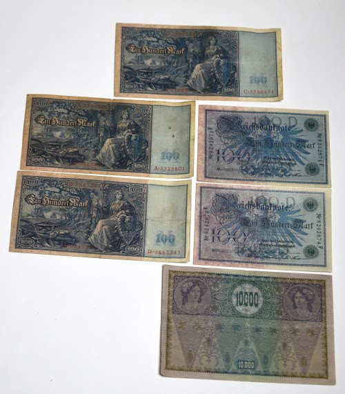 Niemcy, Zestaw banknotów Zestaw 6 banknotów w obiegowych stanach zachowania.