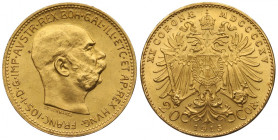 Austria, Franz Joseph, 20 corona 1915