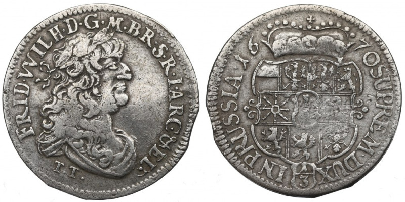 Germany, Preussen, Friedrich Wilhelm, 1/3 thaler 1670 Ładnie zachowany egzemplar...