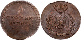 Germany, East Prussia, Groschen 1810 - PCGS MS64 BN MAX