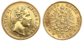 Germany, Bayern, 5 mark 1877 D