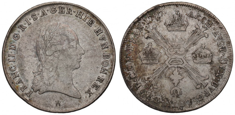 Austrian Netherlands, 1/4 Thaler 1797 Ładny egzemplarz z dobrze zachowanymi deta...