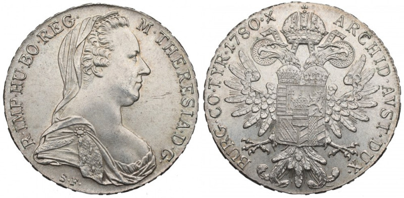 Austria, Marie Theresia, Thaler 1780 - restrike Piękny egzemplarz. Mennicze deta...