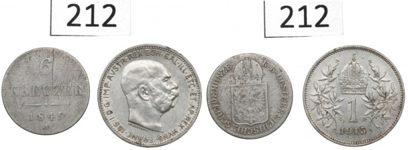 Austria, Lot of silver coins Ładne egzemplarze. Koronówka w stanie okołomenniczy...