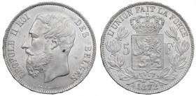 Belgium, 5 francs 1872