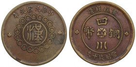 China, Republic, Szechuan, 10 cash 1912