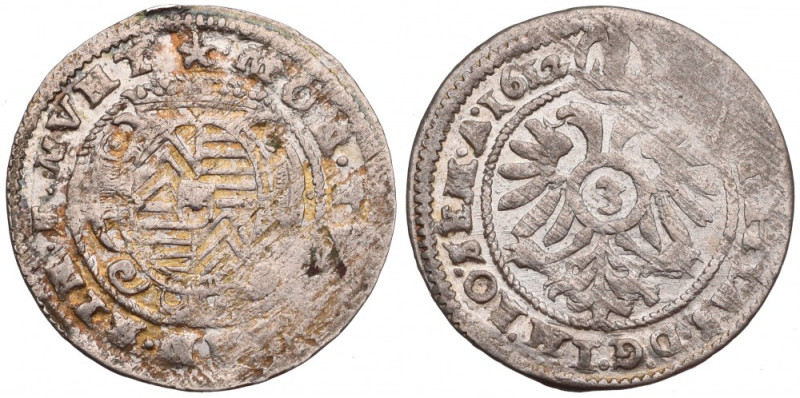 Germany, Hanau-Münzenberg, 3 kreuzer 1612 Piękny, okołomenniczy egzemplarz. Paty...