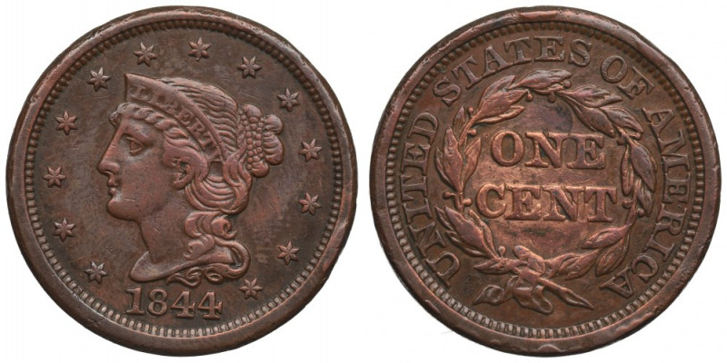 USA, 1 cent 1844 Ładny egzemplarz.

Grade: VF+ 

USA