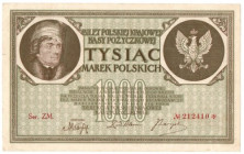 II RP, 1000 marek polskich 1919 ZM. - ex. Lucow