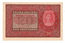 II RP, 20 marek polskich 1919 II SERJA EE