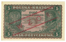 II RP, 5 marek polskich 1919 II SERIA CX - WZÓR