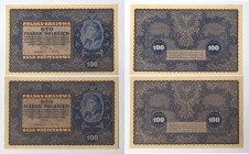 II RP, Zestaw 2 x 100 marek polskich 1919