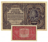 Polska, II RP, zestaw banknotów
