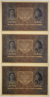 II RP, 5000 marek polskich 1920 III SERJA G - Zestaw 3 egzemplarze
