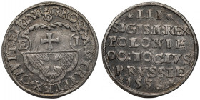 Zygmunt I Stary, Trojak 1536, Elbląg R2/R3