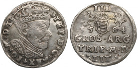 Stephan Bathory, 3 groschen 1584, Vilnius RR