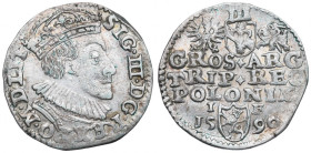 Sigismund III, 3 groschen 1590, Olcusia R4