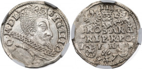 Sigismund III Vasa, 3 groschen 1597, Posen - NGC MS62 R