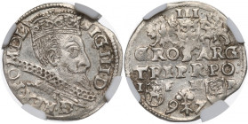 Sigismund III Vasa, 3 groschen 1597, Posen - NGC MS62 R